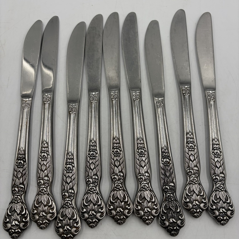 9 Dinner Knives VERSAILLES by MSI Stainless Japan Used